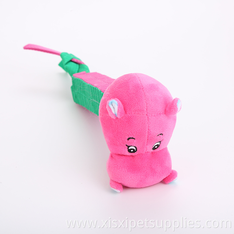 2019 wholesale durable plush dog toy with nylon rope pet products for dog play
